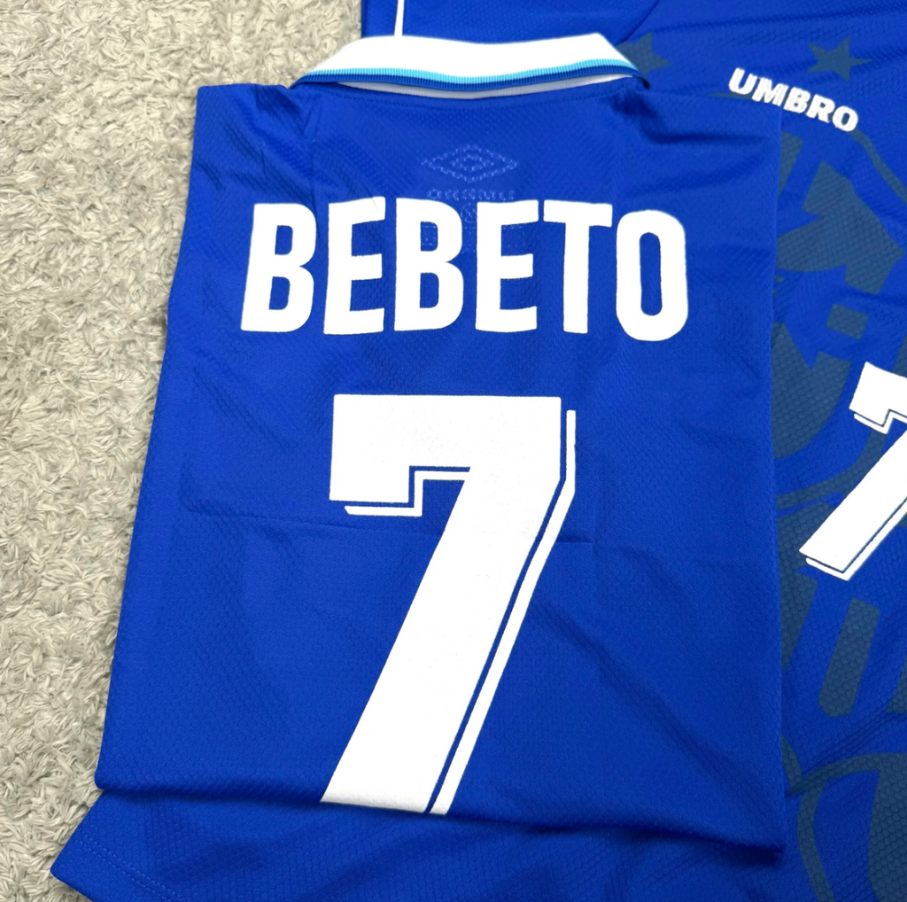 Camisa de Time Seleção Brasilera Azul Retrô 1994 (Bebeto 7)