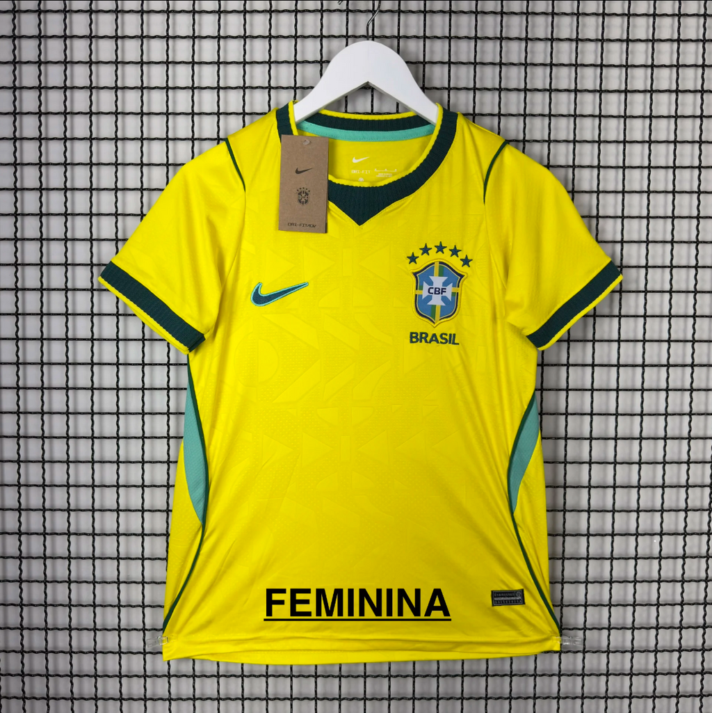 Lançamento Camisa Seleção Brasileira Copa do Mundo Amarela FEMININA 26/27