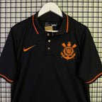 Camisa do Corinthians Polo Preta c/ Laranja