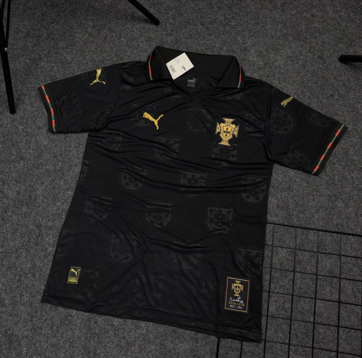 Camisa de Time Seleção Portugal Preta Copa do Mundo 26/27