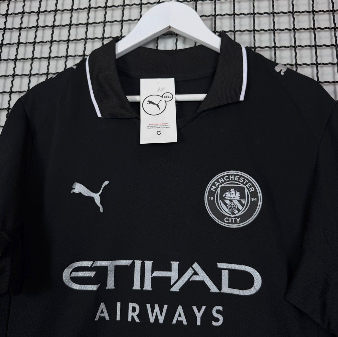 Camisa de Time Manchester City Polo Preta 2025