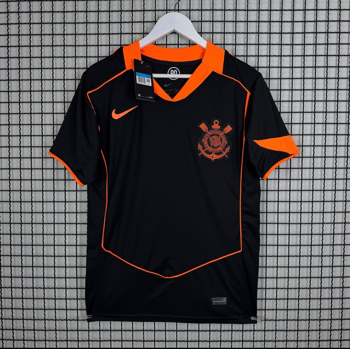 Camisa de Time Corinthians Preta c/Laranja Total 90