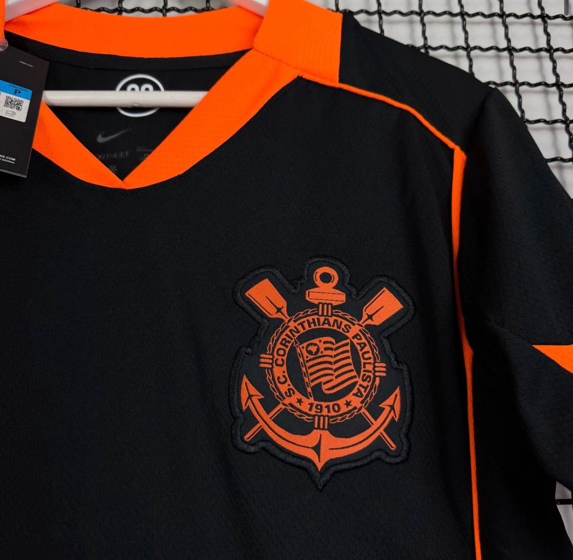 Camisa de Time Corinthians Preta c/Laranja Total 90