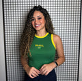 Cropped Regata Seleção Brasileira Verde
