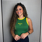 Cropped Regata Seleção Brasileira Verde