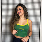 Cropped Alça Seleção Brasileira Verde