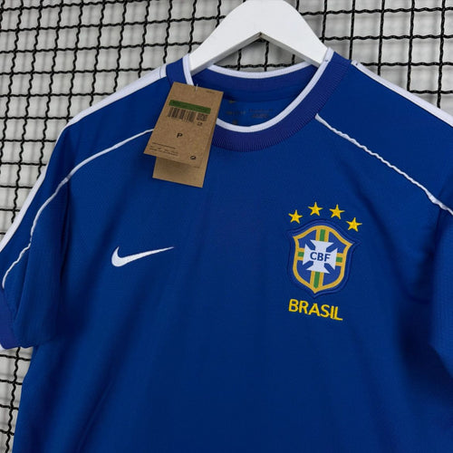 Camisa da Seleção Brasileira Azul Retrô Lisa (Personalizada Ronaldo)